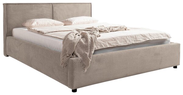 ČALOUNĚNÁ POSTEL, 140/200 cm, světle hnědá P & B - Postele s úložným prostorem, Online Only