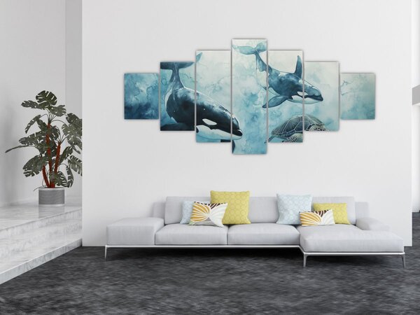 Obraz - Podmořská malba (210x100 cm)