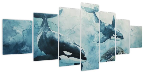 Obraz - Podmořská malba (210x100 cm)