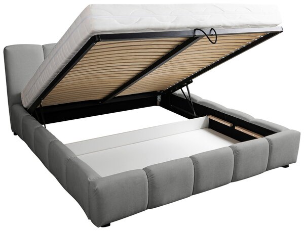 ČALOUNĚNÁ POSTEL, 180/200 cm, šedá MID.YOU - Postele s úložným prostorem, Online Only