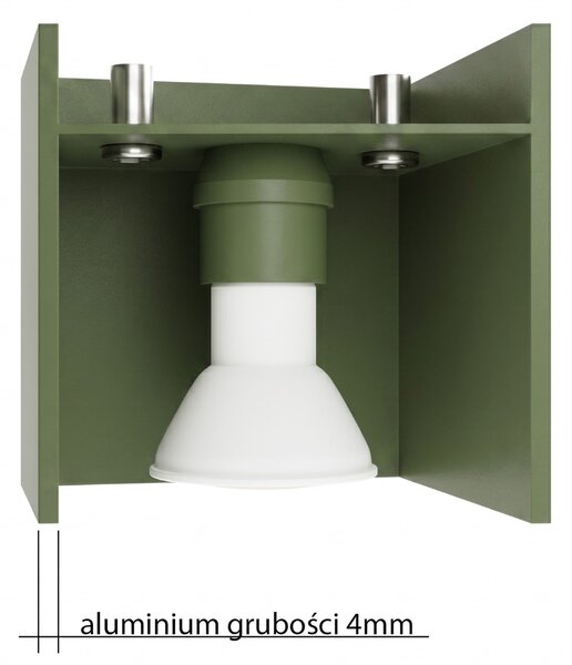 Sollux Lighting Nástěnné svítidlo QUAD 1 olivově zelené