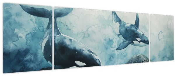 Obraz - Podmořská malba (170x50 cm)