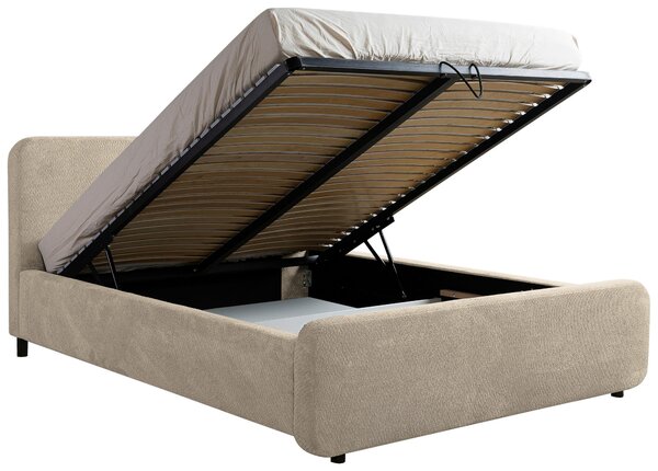 ČALOUNĚNÁ POSTEL, 140/200 cm, přírodní barvy MID.YOU - Postele s úložným prostorem, Online Only