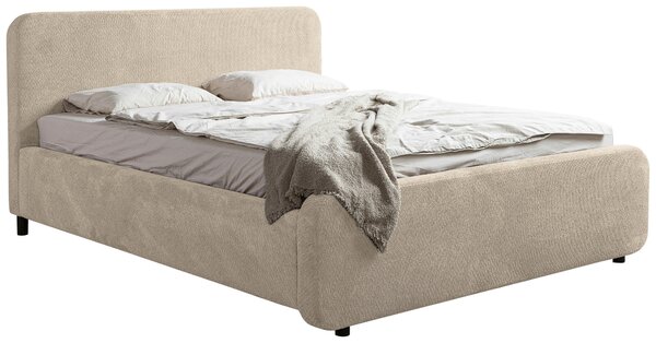 ČALOUNĚNÁ POSTEL, 140/200 cm, přírodní barvy MID.YOU - Postele s úložným prostorem, Online Only