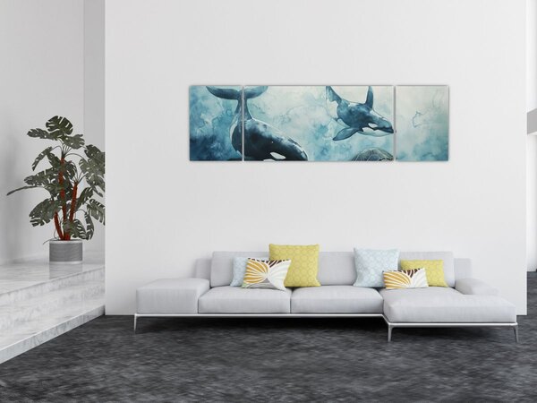 Obraz - Podmořská malba (170x50 cm)
