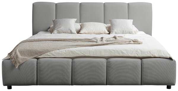 ČALOUNĚNÁ POSTEL, 180/200 cm, šedá MID.YOU - Postele s úložným prostorem, Online Only