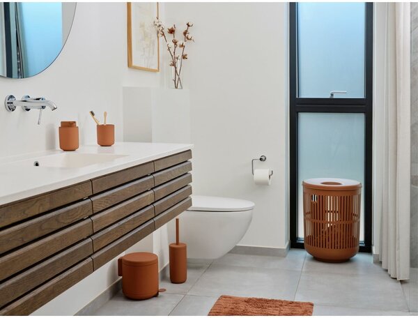 Oranžová kameninová WC štětka Ume – Zone