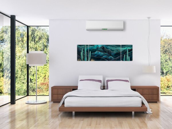 Obraz - Tyrkysová noc (170x50 cm)