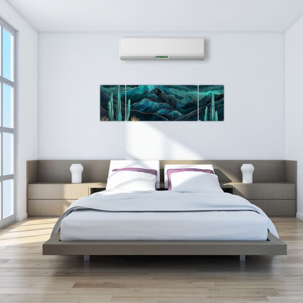 Obraz - Tyrkysová noc (170x50 cm)