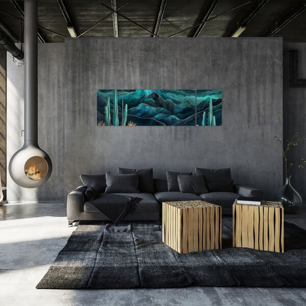 Obraz - Tyrkysová noc (170x50 cm)