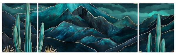 Obraz - Tyrkysová noc (170x50 cm)