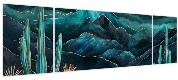 Obraz - Tyrkysová noc (170x50 cm)