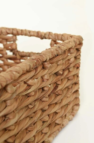 Policový koš CESTERO, vodní hyacint, 34x24x18 cm, natur