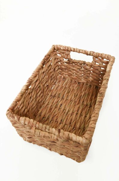 Policový koš CESTERO, vodní hyacint, 34x24x18 cm, natur