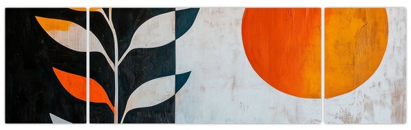 Obraz - Abstrakce rostliny a slunce (170x50 cm)