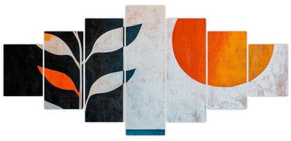 Obraz - Abstrakce rostliny a slunce (210x100 cm)