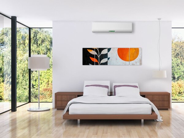 Obraz - Abstrakce rostliny a slunce (170x50 cm)