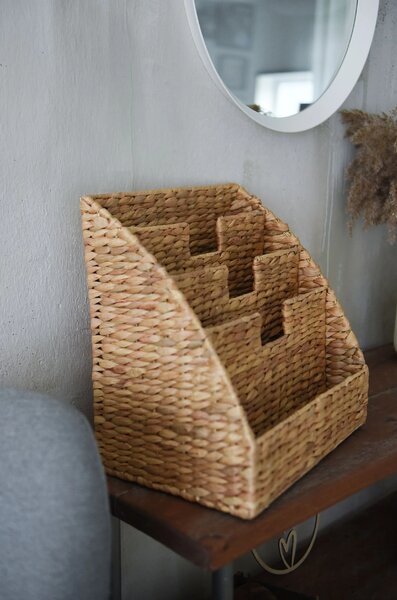Stojan na noviny REGO, vodní hyacint, výška 40 cm, natur