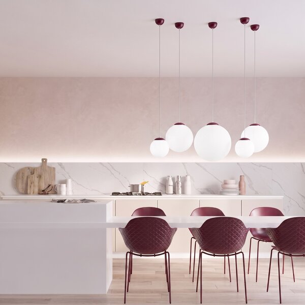 Sollux Lighting Závěsné svítidlo UGO 40 bordó