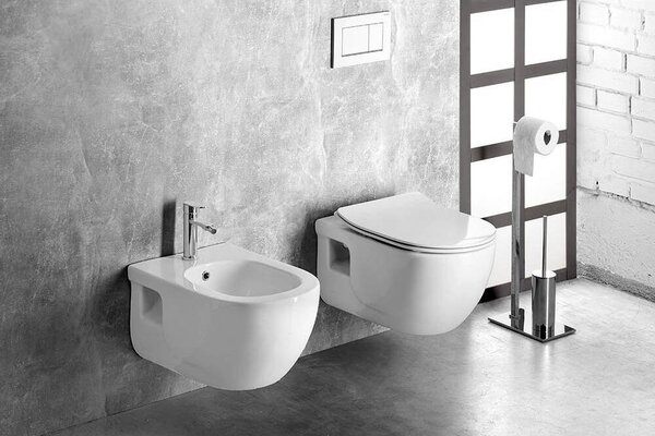 Závěsný bidet BRILLA, 35,5x53 cm, bílý