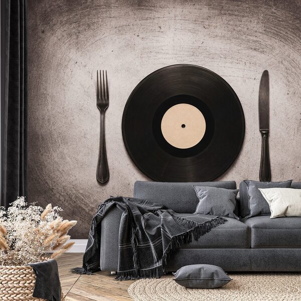 Fototapeta vinylový talíř s příbory