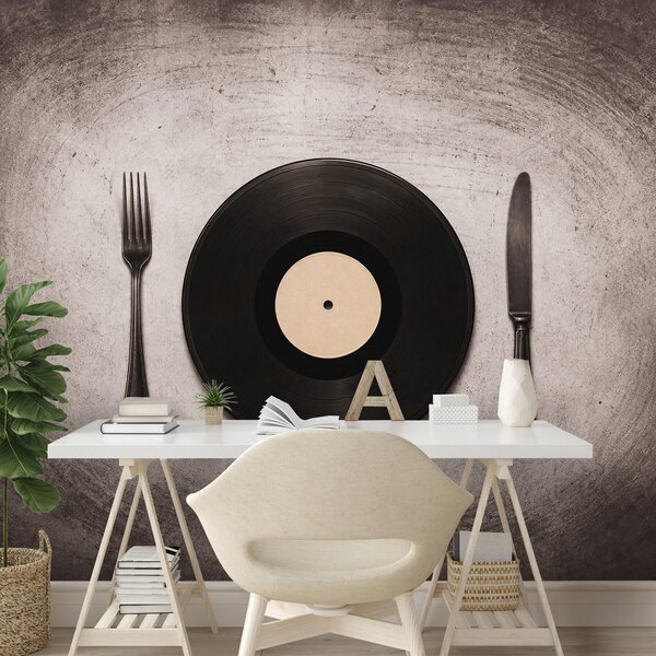 Fototapeta vinylový talíř s příbory
