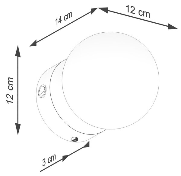 Sollux Lighting Nástěnné svítidlo YOLI 1 béžové s vypínačem