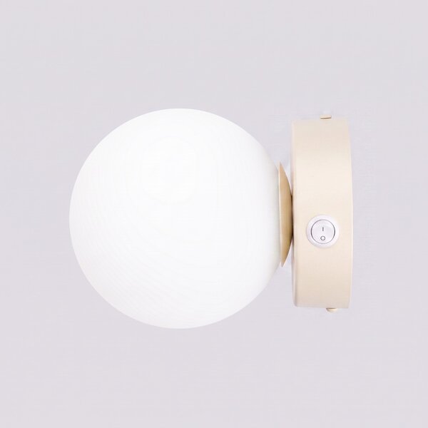 Sollux Lighting Nástěnné svítidlo YOLI 1 béžové s vypínačem