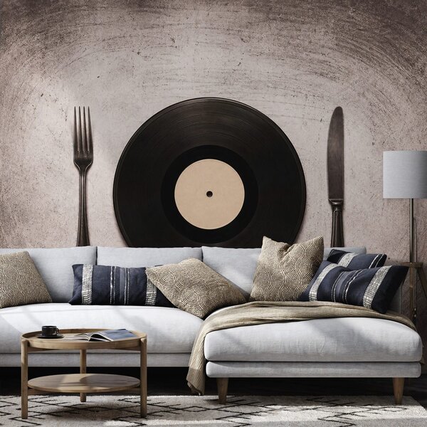 Fototapeta vinylový talíř s příbory