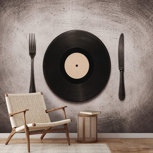 Fototapeta vinylový talíř s příbory