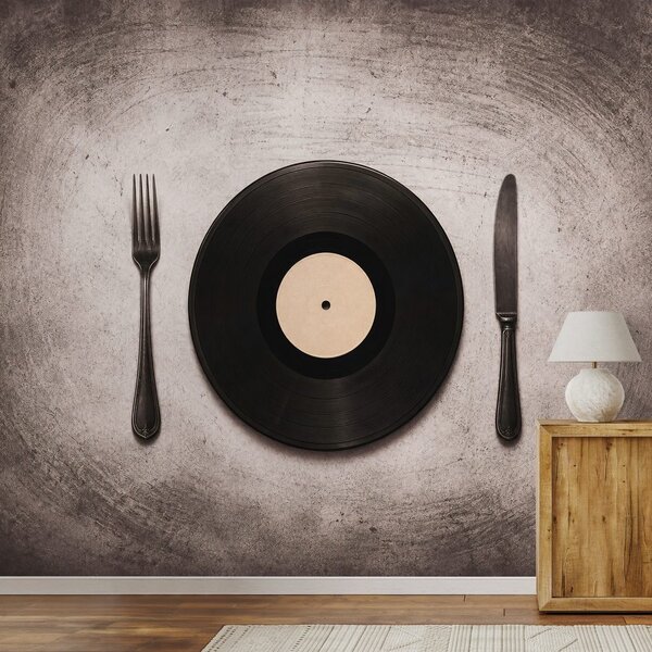 Fototapeta vinylový talíř s příbory