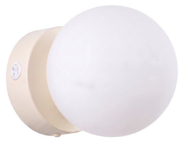 Sollux Lighting Nástěnné svítidlo YOLI 1 béžové s vypínačem