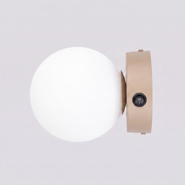 Sollux Lighting Nástěnné svítidlo YOLI 1 taupe s vypínačem
