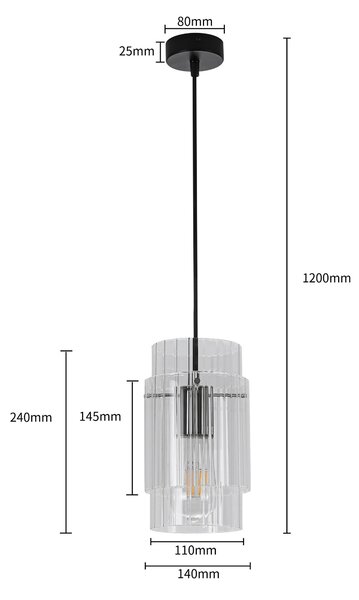 ZÁVĚSNÉ SVÍTIDLO, 14/120 cm - Online Only svítidla, Online Only