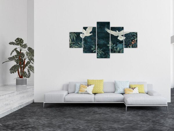 Obraz - Dvě holubice (125x70 cm)