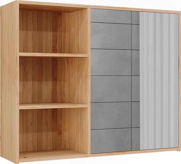 Koupelnová zrcadlová skříňka Vicco Lucie Bambus 74 x 60 cm se 3 otevřenými přihrádkami, Model 58720