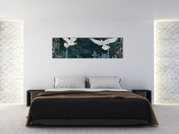 Obraz - Dvě holubice (170x50 cm)