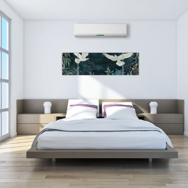 Obraz - Dvě holubice (170x50 cm)