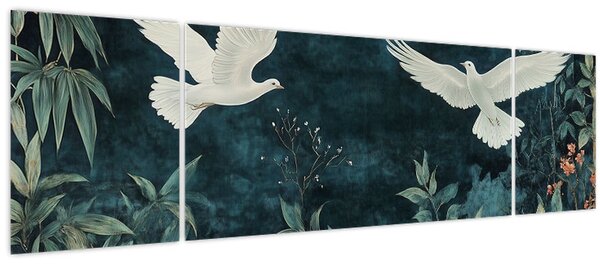 Obraz - Dvě holubice (170x50 cm)