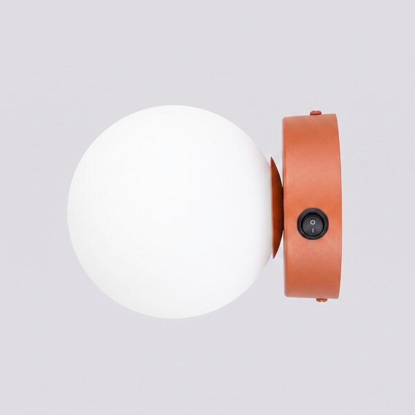 Sollux Lighting Nástěnné svítidlo YOLI 1 okrově červené s vypínačem