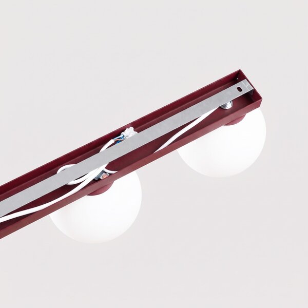 Sollux Lighting Stropní svítidlo YOLI 3 bordó