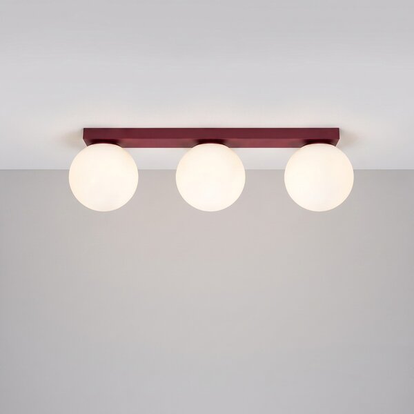 Sollux Lighting Stropní svítidlo YOLI 3 bordó