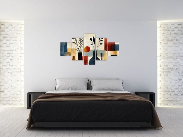 Obraz - Kubistické vázy (125x70 cm)
