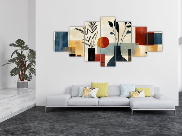 Obraz - Kubistické vázy (210x100 cm)