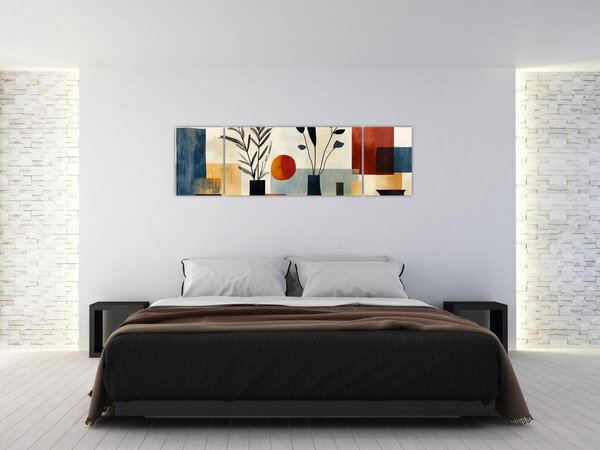 Obraz - Kubistické vázy (170x50 cm)