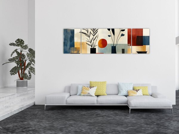 Obraz - Kubistické vázy (170x50 cm)