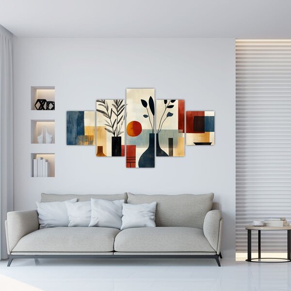 Obraz - Kubistické vázy (125x70 cm)