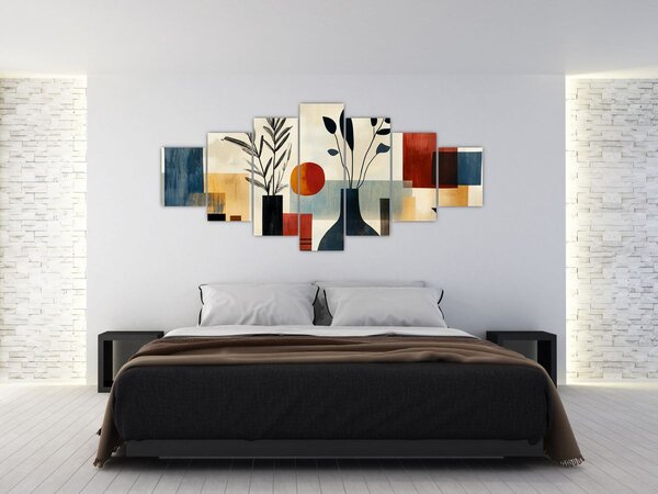 Obraz - Kubistické vázy (210x100 cm)