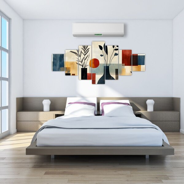 Obraz - Kubistické vázy (210x100 cm)