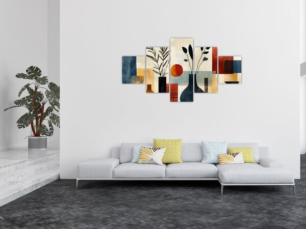 Obraz - Kubistické vázy (125x70 cm)